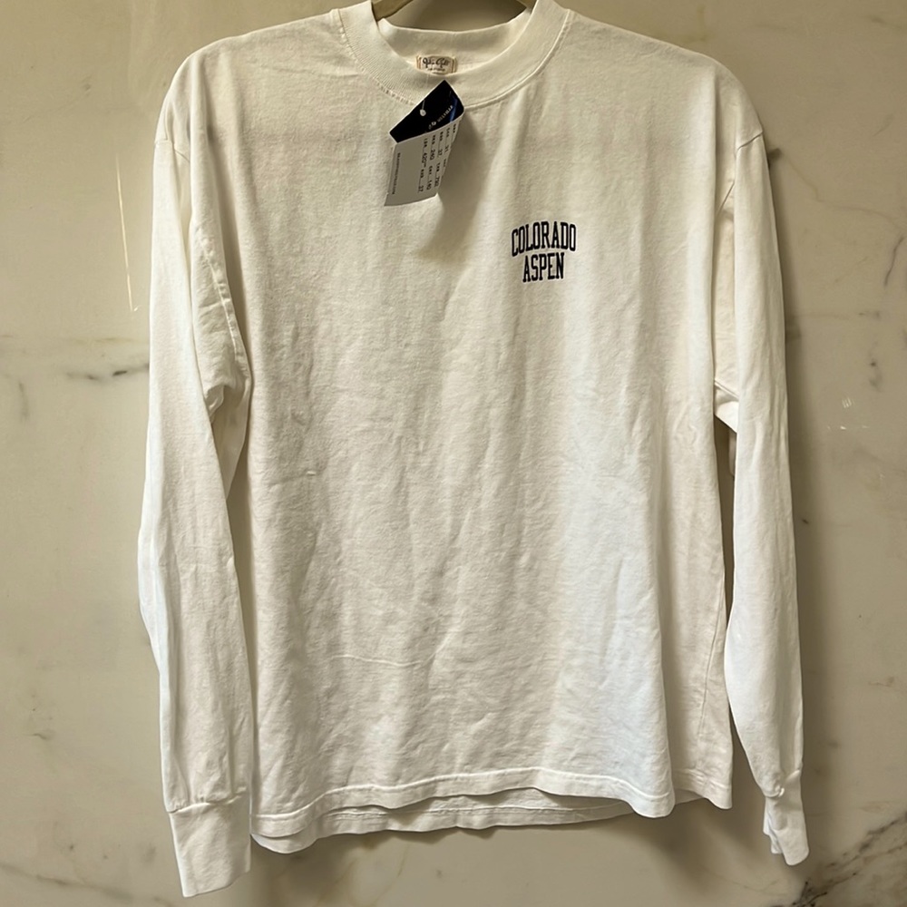 Brandy Melville John Galt long sleeve white T-shirt Colorado Aspen